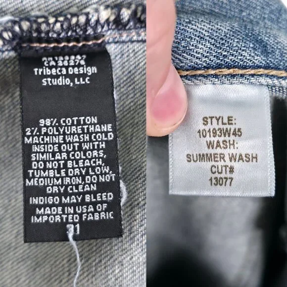 Nili Lotan Shon Jean Summer‎ Wash Barrel Leg Denim Size 31 - Picture 8 of 10